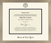 State of New York diploma frame - Icon in Light Champagne