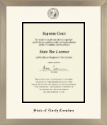 State of North Carolina diploma frame - Icon in Light Champagne
