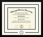 Oklahoma Wesleyan University diploma frame - Dimensions Spirit in Gotham