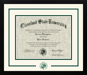 Cleveland State University diploma frame - Dimensions Spirit in Gotham
