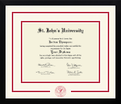 St. John's University, New York diploma frame - Dimensions Spirit in Gotham