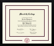Meredith College diploma frame - Dimensions Spirit in Gotham