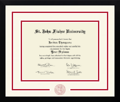 St. John Fisher University diploma frame - Dimensions Spirit in Gotham