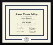 Sierra Nevada College diploma frame - Dimensions Spirit in Gotham