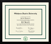 Oklahoma Baptist University diploma frame - Dimensions Spirit in Gotham