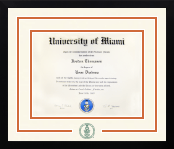 University of Miami diploma frame - Dimensions Spirit in Gotham