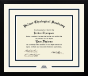 Palmer Theological Seminary diploma frame - Dimensions Spirit in Gotham