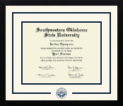 Southwestern Oklahoma State University diploma frame - Dimensions Spirit in Gotham