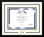 American Association for Marriage and Family Therapy diploma frame - Dimensions Spirit in Gotham