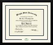 Wright State University diploma frame - Dimensions Spirit in Gotham