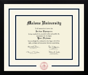 Malone University diploma frame - Dimensions Spirit in Gotham