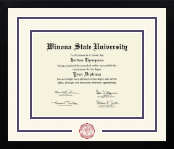 Winona State University diploma frame - Dimensions Spirit in Gotham