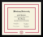 Winthrop University diploma frame - Dimensions Spirit in Gotham