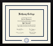 Bethany College in Kansas diploma frame - Dimensions Spirit in Gotham