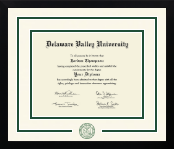 Delaware Valley University diploma frame - Dimensions Spirit in Gotham