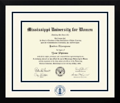 Mississippi University for Women diploma frame - Dimensions Spirit in Gotham