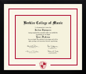 Berklee College of Music diploma frame - Dimensions Spirit in Gotham