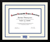 National Automobile Dealers Association diploma frame - Dimensions Spirit in Gotham