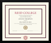 Reed College diploma frame - Dimensions Spirit in Gotham