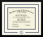 The University of North Carolina Greensboro diploma frame - Dimensions Spirit in Gotham