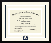 Western International University diploma frame - Dimensions Spirit in Gotham