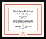 North Greenville College diploma frame - Dimensions Spirit in Gotham