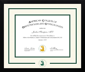 American College of Obstetricians & Gynecologists diploma frame - Dimensions Spirit in Gotham