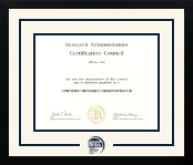 Research Administrators Certification Council diploma frame - Dimensions Spirit in Gotham
