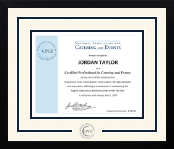 National Association for Catering and Events diploma frame - Dimensions Spirit in Gotham
