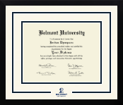Belmont University diploma frame - Dimensions Spirit in Gotham