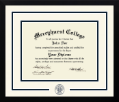 Mercyhurst College Erie diploma frame - Dimensions Spirit in Gotham