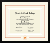 Lewis & Clark College diploma frame - Dimensions Spirit in Gotham