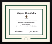 Sigma Beta Delta Honor Society diploma frame - Dimensions Spirit in Gotham