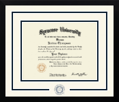 Syracuse University diploma frame - Dimensions Spirit in Gotham