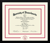 University of Massachusetts Amherst diploma frame - Dimensions Spirit in Gotham