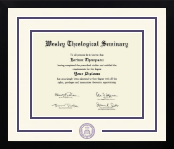 Wesley Theological Seminary diploma frame - Dimensions Spirit in Gotham