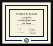 College of the Canyons diploma frame - Dimensions Spirit in Gotham
