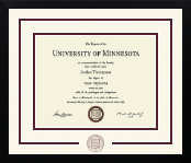 University of Minnesota Crookston diploma frame - Dimensions Spirit in Gotham