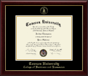 Towson University diploma frame - Gold Embossed Diploma Frame in Gallery