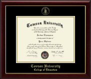 Towson University diploma frame - Gold Embossed Diploma Frame in Gallery