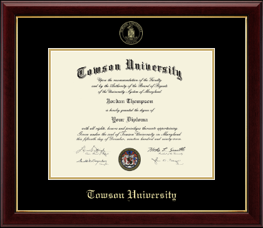 Towson University diploma frame - Gold Embossed Diploma Frame in Gallery