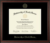 University of North Texas Gold Embossed Diploma Frame in Studio