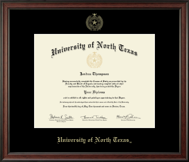 University of North Texas diploma frame - Gold Embossed Diploma Frame in Studio