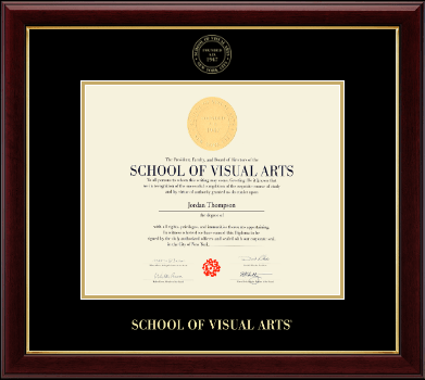 School of Visual Arts diploma frame - Gold Embossed Diploma Frame in Gallery