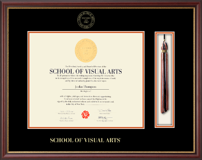 School of Visual Arts diploma frame - Tassel & Cord Diploma Frame in Newport