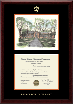 Princeton University diploma frame - Campus Scene Diploma Frame - Nassau Hall in Gallery