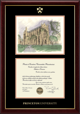 Princeton University diploma frame - Campus Scene Diploma Frame - Chapel in Gallery