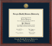 Georgia Health Sciences University diploma frame - Gold Engraved Diploma Frame in Signature