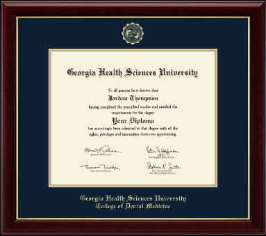 Georgia Health Sciences University diploma frame - Gold Embossed Diploma Frame in Gallery