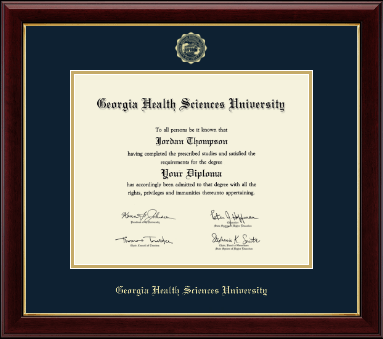 Georgia Health Sciences University diploma frame - Gold Embossed Diploma Frame in Gallery
